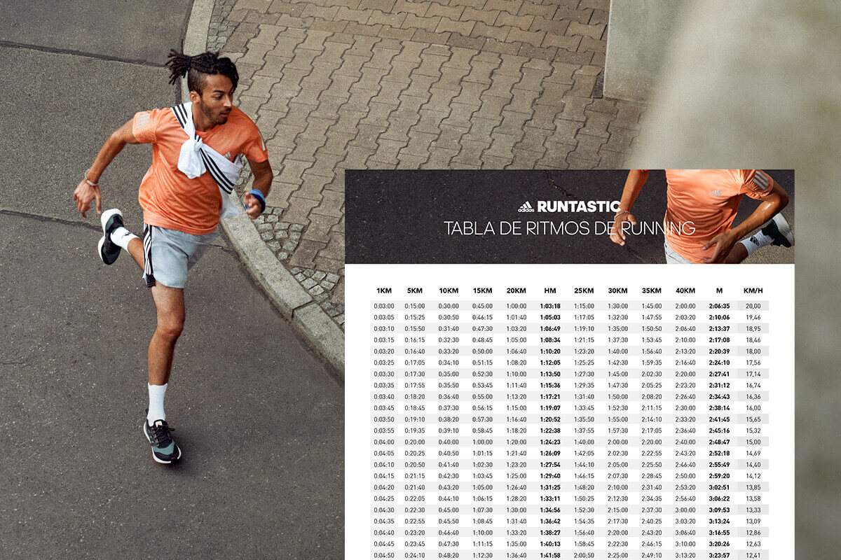 Tabla de ritmos al correr