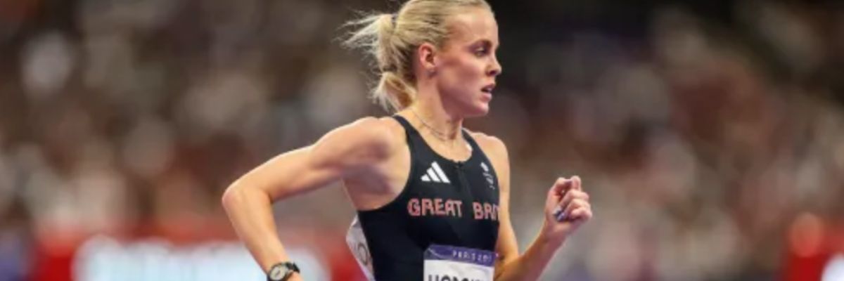 Fhinix_París 2024 Atleta de NiKE Keely Hodgkinson gana el oro en los 800 metros.